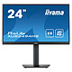 iiyama 23.8" LED - ProLite XUB2494HS-B2 1920 x 1080 pixels - 4 ms (gris à gris) - 16/9 - VA - 75 Hz - HDMI/DisplayPort - Pivot - Haut-parleurs - Noir