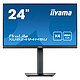 iiyama 23.8" LED - ProLite XUB2494HSU-B2 1920 x 1080 pixels - 4 ms (gris à gris) - 16/9 - VA - 75 Hz - HDMI/DisplayPort - Hub USB - Pivot - Haut-parleurs - Noir