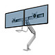 Fellowes EPPA Dual Screen Arm Silver Double crossbar monitor arm for 32" screens and up to 8 Kg - Silver