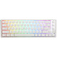 Ducky Channel One 3 SF White (Cherry MX Clear) High-end keyboard - ultra-compact 65% size - transparent mechanical switches (Cherry MX Clear switches) - RGB backlighting - hot-swap switches - PBT keys - AZERTY, French