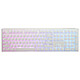 Ducky Channel One 3 White (Cherry MX Clear) High-end keyboard - transparent mechanical switches (Cherry MX Clear switches) - RGB backlight - hot-swap switches - PBT keys - AZERTY, French
