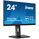 iiyama 23.8" LED - ProLite XUB2493HS-B5 Ecran PC Full HD 1080p - 1920 x 1080 pixels - 4 ms (gris à gris) - Format large 16/9 - Dalle IPS - HDMI/DisplayPort - Pivot - Noir