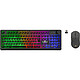 Bluestork Pack Lumi RGB wireless set with membrane keyboard (French AZERTY) and 6 button optical mouse