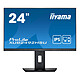 iiyama 23.8" LED - ProLite XUB2492HSU-B5 1920 x 1080 pixels - 4 ms (gris à gris) - Format large 16/9 - Dalle IPS - VGA/HDMI/DisplayPort - Pivot - Hub USB - Noir