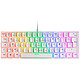 Mars Gaming MK60 White (Brown Switch) Gaming keyboard - ultra-compact 60% size - brown mechanical switches - RGB backlight - AZERTY, French