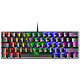 Mars Gaming MK60 Black (Red Switch) Gaming keyboard - ultra-compact 60% size - red mechanical switches - RGB backlight - AZERTY, French