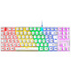 Mars Gaming MK80 White (Red Switch) Gaming keyboard - TKL format - red mechanical switches - RGB backlight - AZERTY, French