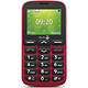 Doro 1380 Rouge Téléphone 2G Dual SIM Grosses touches - Ecran 2.4" 320 x 240 - Bluetooth 3.0 - 800 mAh