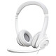 Logitech USB Headset H390 (Off White) Wired headset - stereo - noise cancelling microphone - PC