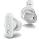 Logitech G Fits White Wireless gamer headset - in-ear - Lightform gel tips - Lightspeed wireless technology - 4 built-in microphones - Bluetooth - 22 hours battery life - charging case