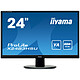 iiyama 23.8" LED - ProLite X2483HSU-B5 Ecran PC Full HD 1080p - 1920 x 1080 pixels - 4 ms - Format large 16/9 - Dalle VA - HDMI/DisplayPort - Hub USB - Haut-parleurs - Noir