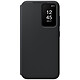 Samsung Smart View Wallet Case Noir Galaxy S23 Etui à rabat avec affichage date/heure et porte-carte pour Samsung Galaxy S23
