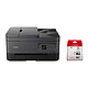 Canon PIXMA TS7450a Negro + Multipack PG-560/CL-561 Impresora multifunción 3 en 1 de inyección de tinta en color (USB / Nube / Wi-Fi / AirPrint / Mopria) + Paquete de 2 cartuchos de tinta negra y en color (180 páginas al 5%)