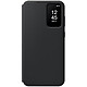 Samsung Smart View Wallet Case Noir Galaxy S23+ Etui à rabat avec affichage date/heure et porte-carte pour Samsung Galaxy S23+