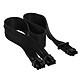 Corsair 600W 12+4 pin PCIe Gen 5 cable - Black 12+4 pin PCIe adapter cable with triple layer paracord sheath and mesh