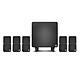 Cambridge Audio MINX S325 - Black 5.1 Home Cinema Speaker Pack with 5 satellites close 2 ways + 1 wireless subwoofer 300 Watts