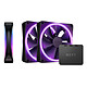 NZXT F120 RGB Duo Triple Pack (Black) Pack of 3 120mm RGB PWM Fans with RGB Controller