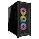 Corsair 5000D RGB Airflow (Negro) Caja PC torre mediana con panel de cristal templado, marco abierto y 3 ventiladores AF120 RGB Elite