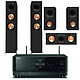 Yamaha RX-V6A Black + Klipsch R40M HCM 5.0 7.2 Home Cinema Receiver - 160W/Channel - FM/DAB Tuner - HDMI 8K/60 Hz - 4K/120Hz - HDR10+ - Wi-Fi/Bluetooth/AirPlay 2 - Multiroom + 5.0 Speaker Pack