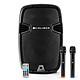 Calibre HPA605BT + HPA605MIC2 Altavoz portátil de 100 W - Bluetooth 5.0 - Batería integrada - Karaoke - USB/SD/AUX - con 2 micrófonos inalámbricos