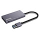 INOVU INHUB4ACP Concentrador USB 3.0 de 4 puertos con fuente de alimentación externa y adaptador USB-A/USB-C