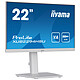 iiyama 21.5" LED - Prolite XUB2294HSU-W2 Ecran PC Full HD 1080p - 1920 x 1080 pixels - 1 ms (MPRT) - 16/9 - Dalle VA - 75 Hz - FreeSync - HDMI/DisplayPort - Hub USB - Haut-parleurs - Pivot - Blanc