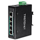 TRENDnet TI-PG50 5 Port (4 PoE+) 10/100/1000 Mbps Industrial DIN Rail Switch
