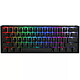 Ducky Channel One 3 Mini Black (Cherry MX Silent Red) High-end keyboard - ultra-compact 60% size - red mechanical switches (Cherry MX Silent Red switches) - RGB backlighting - hot-swap switches - PBT keys - AZERTY, French