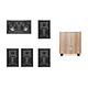 Triangle Pack SECRET IWT7/8 + LCR7 5.1 with TALES 340 Light Oak In-wall kit with 5.1 subwoofer - Easy Mounting
