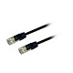 Textorm Câble RJ45 CAT 7 SSTP - mâle/mâle - 0.2 m - Noir Câble RJ45 catégorie 7 SSTP brins cuivre AWG 27 blindage par paire + gaine blindée - TX7SSTP0.2N