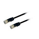 Textorm Câble RJ45 CAT 6 SSTP - mâle/mâle - 10 m - Noir Câble RJ45 catégorie 6 SSTP brins cuivre blindage par paire + gaine blindée - TX6SFTP10NRV
