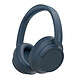 Sony WH-CH720N Blu Cuffie around-ear senza fili - Bluetooth 5.2 - Riduzione attiva del rumore - Controlli/Microfono - Durata della batteria 35 ore