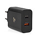 Nedis USB-C Wall Charger 65W + Quick Charge 3.0 USB-A Black 65W Power Delivery USB-C + Quick Charge 3.0 USB-A