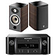 Marantz Melody X M-CR612 Black + Focal Aria 906 Walnut (pair) 2 x 60 Watts Mini Network Stereo System - CD/CD-R/CD-RW Player - FM/DAB+ Tuner - Hi-Res Audio - Wi-Fi/Bluetooth - AirPlay 2 - Multiroom + Bookshelf Speakers (pair)