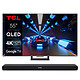 TCL 55C735 + TCL TS8111 Téléviseur QLED 4K UHD 55" (140 cm) - 144 Hz - Dolby Vision IQ/HDR10+ - Google TV - Wi-Fi AC/Bluetooth 5.0/AirPlay 2 - Assistant Google - 4x HDMI 2.1 - FreeSync Premium - Son 2.0 20W Dolby Atmos + Barre de son 2.1