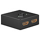 Goobay Switch manuale 3 a 1 HDMI (4K@30Hz) Switch HDMI a 2 porte con 2 ingressi e 1 uscita HDMI - 4K @ 30 Hz - HDCP1.4