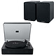 Muse MT-106 WB + Muse M-620 SH 3 speed turntable (33/45/78 rpm) - Bluetooth - Built-in speakers - USB port - RCA/AUX - Headphone output + Wireless bookshelf speakers - 150W - Bluetooth - USB (per pair)