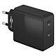 Goobay Dual USB C PD 36W Fast Charger (black) 36 Power Delivery USB-C Charger (x2)