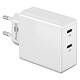 Goobay Dual USB C PD 36W Fast Charger (white) 36 Power Delivery USB-C Charger (x2)