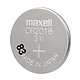 Maxell CR2016 Lithium 3V (par 5) Pile bouton CR2016 au lithium 3V