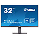 iiyama 31.5" LED - XUB3294QSU-B1 Ecran PC 2.5K - 2560 x 1440 pixels - 4 ms (gris à gris) - 16/9 - VA - 75 Hz - HDMI/DisplayPort - Hub USB - Haut-parleurs - Pivot - Noir