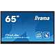 iiyama 65" LED - ProLite TE6512MIS-B1AG Écran tactile multipoint 4K UHD - 16:9 - IPS-AG - 400 cd/m² - 1200:1 - 8 ms - 24/7 - HDMI/VGA/USB-C - Wi-Fi/Bluetooth - HP 2 x 16 W - Noir