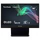 ViewSonic 15.6" OLED Tactile - VP16-OLED Ecran PC Full HD 1080p - 1920 x 1080 pixels - 1 ms (gris à gris) - Format 16/9 - Dalle OLED - HDR400 - micro HDMI/USB-C - Support pliable - Noir