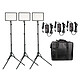 Visico LEDKIT50A3 Lighting kit with 3 x 50W LED panels, 3 x lighting stands, 3 x mains chargers and carrying case