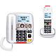 Swissvoice Xtra 3355 Teléfono alámbrico de botones grandes con auricular DECT adicional con pantalla grande