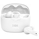 JBL Tune Beam White True Wireless In-Ear Headphones - IP54 - Bluetooth 5.3 - Active Noise Reduction - Controls/Microphone - 12 + 36h battery life - Charging/Transport case