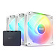 NZXT F120 Core RGB Triple Pack (Blanco) Pack de 3 ventiladores RGB PWM de 120 mm con controlador RGB
