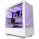 NZXT H5 Flow RGB White Compact mid-tower case with tempered glass side window and RGB fans