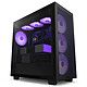 NZXT H7 Flow RGB Black Compact mid-tower case with tempered glass side window and RGB fans