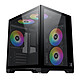 Xigmatek Aqua M Mini Tower case with tempered glass front and wall and 5 ARGB fans
